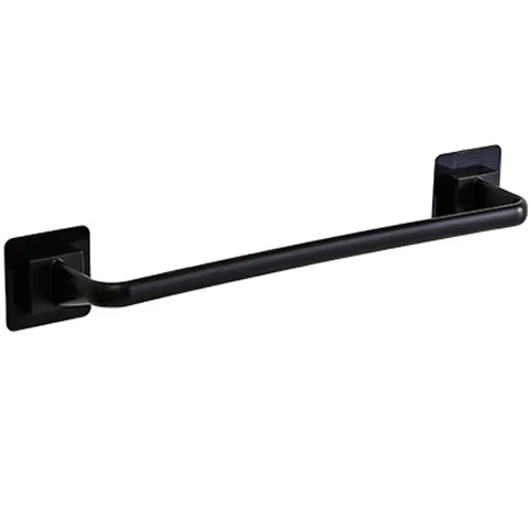 long black Вешалка для полотенец для кухни и ванной, вешалка для хранения без следов, вешалка пластиковая, без следов, стеллаж для горшков, крышка для посуды, вешалка для хранения - Цвет: long black