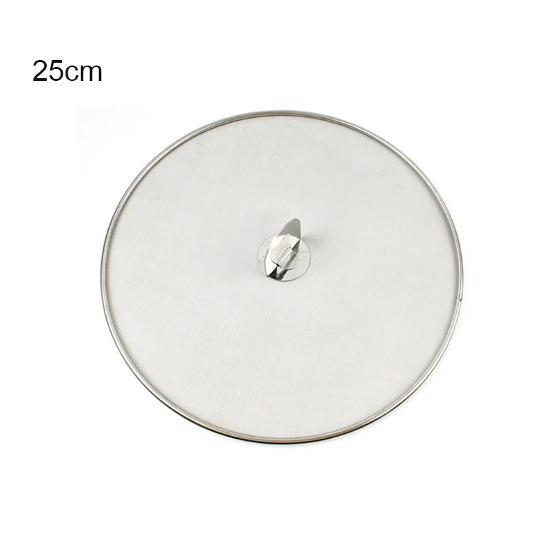 Folding Handle Splatter Screen Oil Splash Cover Filter Pizza Tray Cooking Guard 