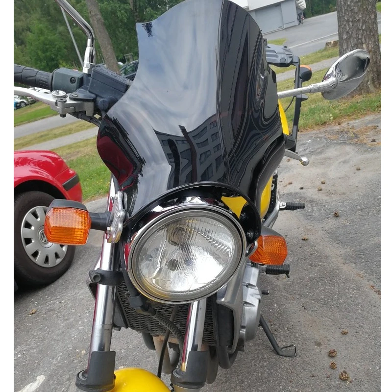 Голое лобовое стекло экран для 1993- Hyosung GF125 GT250 GT650 GF GT 250 650 125 i фара боковой монтажный кронштейн - Цвет: Black