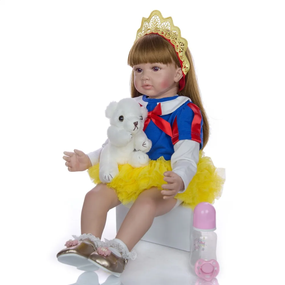 

60CM Baby Reborn Doll 24 Inch Elegant Reborn Baby Dolls Soft Vinyl Cloth Body Princess Doll Lifelike Boneca Reborn Kids Playmate