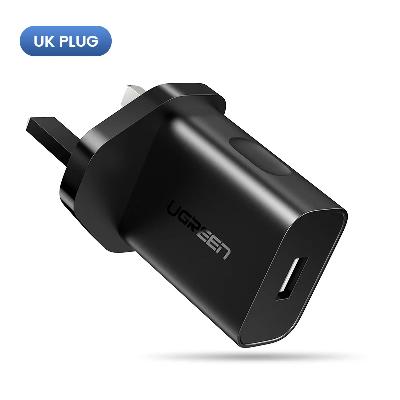 UK Plug Ugreen Quick Charge 3,0 QC 18 W/US/UK USB Зарядное устройство QC3.0 быстро Зарядное устройство для samsung s10 Xiaomi iPhone huawei мобильного телефона Зарядное устройство - Тип штекера: UK Plug