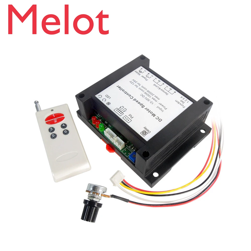 

12-30V 200W Brushed DC Motor Speed Controller PWM HHO RC Governor Remote Control