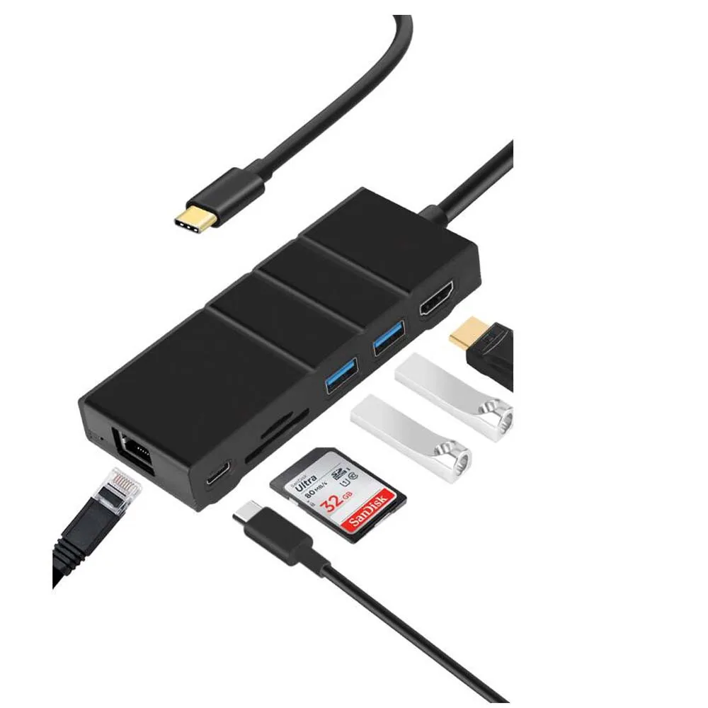 Usb-коммутатор USB HUB 3,0 type-C к HDMI, портативный Преобразователь ТВЧ-сигналов адаптер для Android адаптер планшетный ПК телефон USB Hubs-L909
