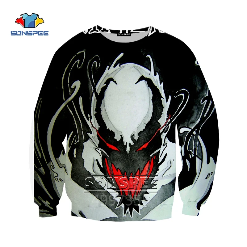 SONSPEE venom parasitic Harajuku детские толстовки с 3D принтом детская одежда для мальчиков и девочек-подростков Топы, пуловер с длинными рукавами SW146 - Цвет: 4