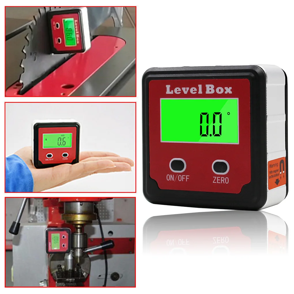  2019 New 2-key Digital Inclinometer Level Box Protractor Angle Finder Gauge Meter Bevel