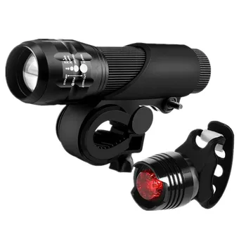 

Waterproof Bright Bicycle Bike LED Headlight+Rear Tail Light Safe Riding Flashlight Lamp Set luz bicicleta bisiklet aksesuar