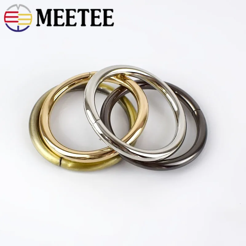 Meetee 6 мм X 200 шт 13-50ммx20шт металлическая круглая кольцевая пряжка с кольцом, кольцевой Соединительный крючок, сделай сам, ремень для сумки, ремень, собачий ошейник, запчасти, аксессуар
