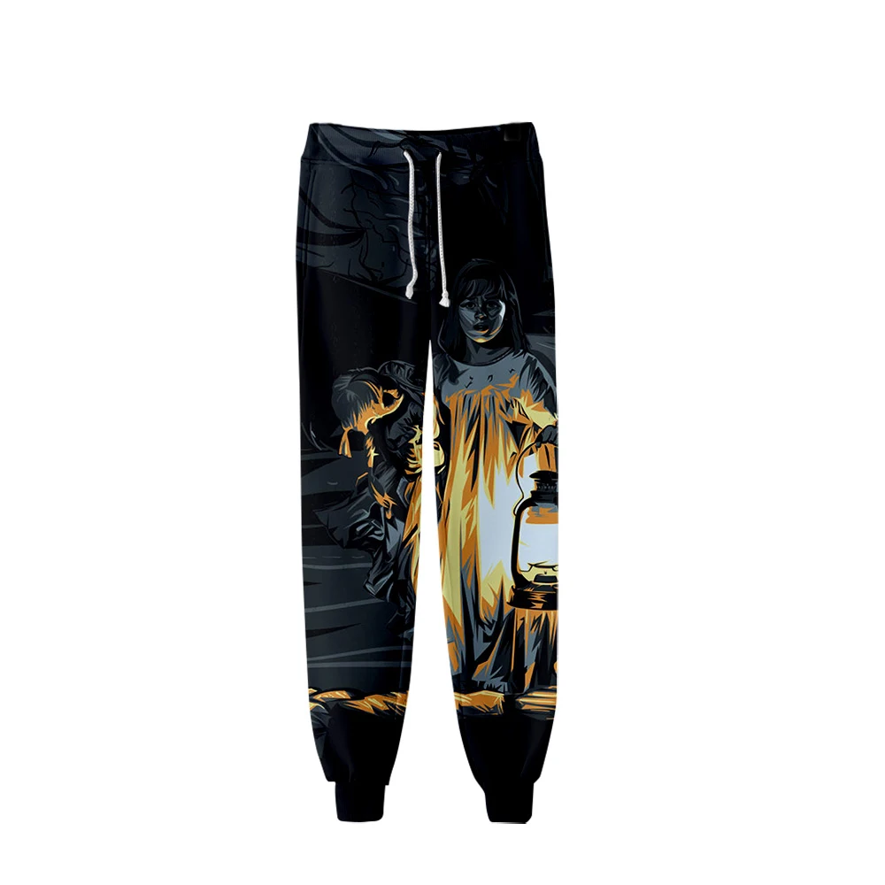 ALBR 3D print women chic  pants elastic waist drawstring tie pockets female basic elegant trousers