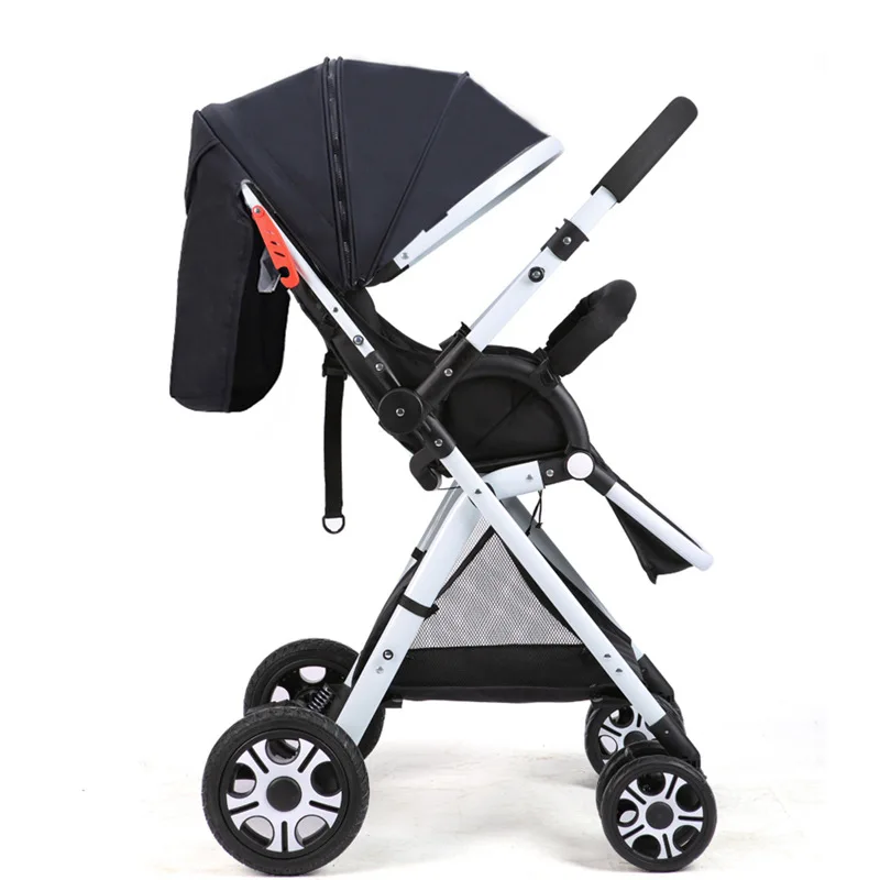 Черный Легкие детские коляски kinderwagen cochesitos de bebe детские автомобильные машине bebe Портативный складывается двумя способами, четыре колеса, малоенькая прогулочная коляска - Цвет: Черный
