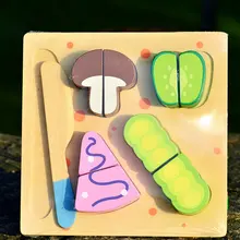 Деревянные фрукты и овощи модель кухня игрушки набор, дети Кухня ролевые игры игрушки деревянные классические блоки игрушки