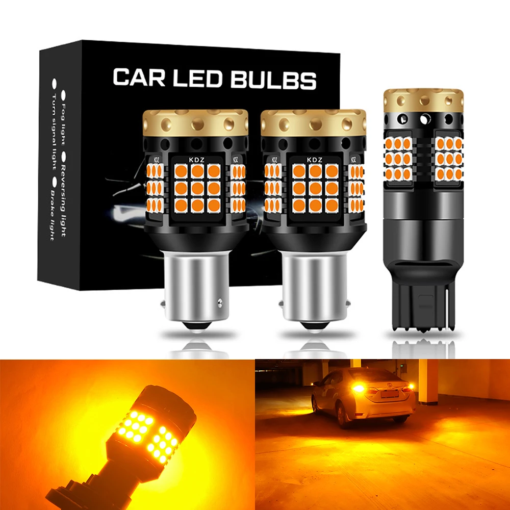 

2PCS T20 LED 7440 W21W WY21W Led Canbus Bulbs 3030smd 1156 P21W LED BA15S PY21W BAU15S Lamp for Turn Signal Light High Quality