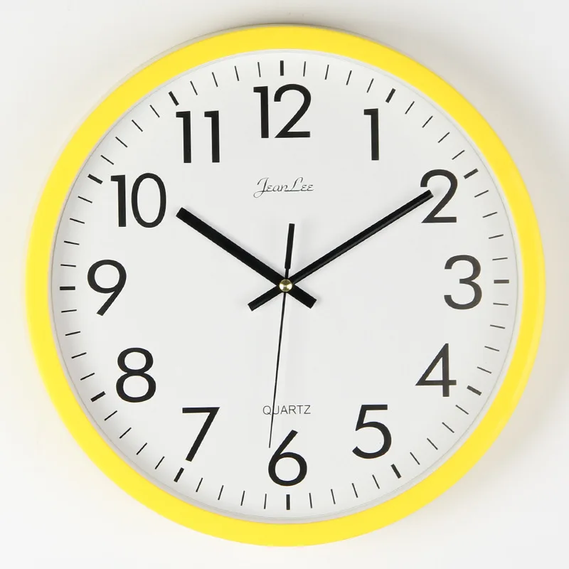 10 Inches Mute Fashion Wall Clock Bedroom Living Room Candy-Colored Clock Simple Cool Wall Clock