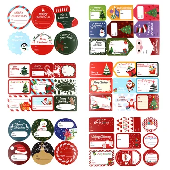 

30Pcs Christmas Labels Stickers Practical Creative Adorable Stickers Decoration Name Tags Stickers Name Label Sticker for School