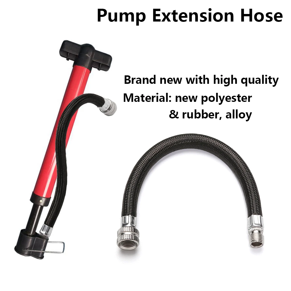

1PC Portable Longer Use 150PSI Schrader A/V Valve Rubber Alloy Bicycle Pump Extension Hose Tube Pipe Cord Bike Pump Service Part