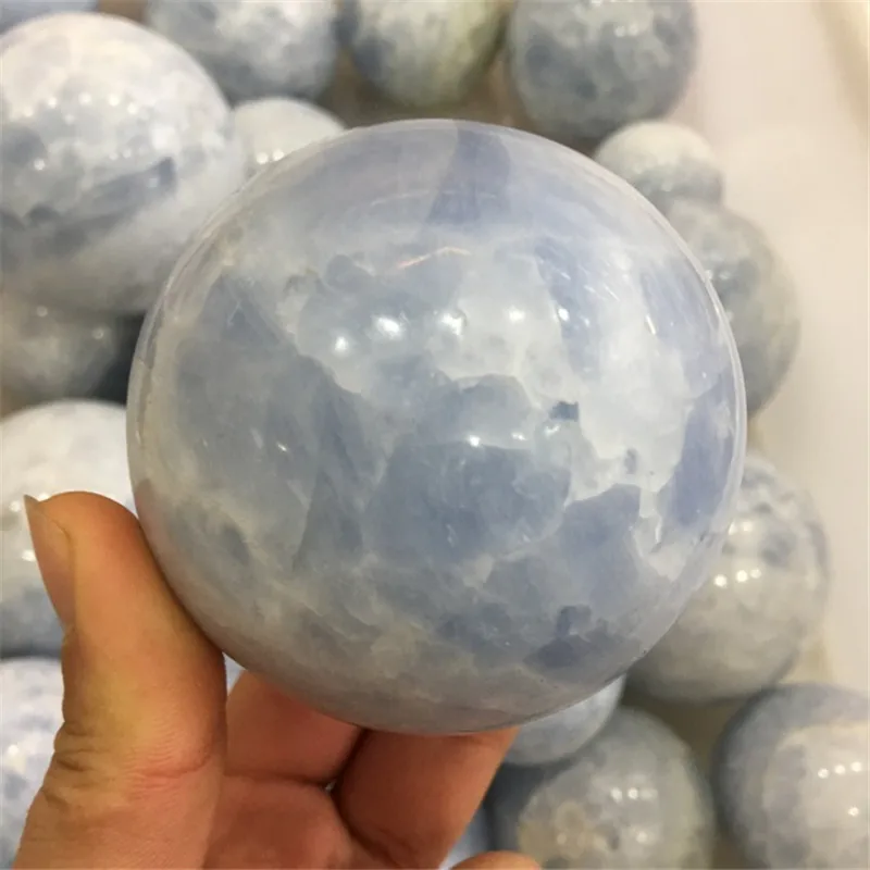 50 мм~ 90 мм натуральные стразы цвета Аквамарин Круглые Мячи красивый Кианит хрустальный шар для украшения