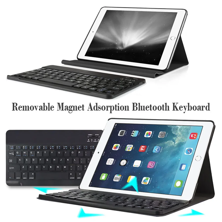 Беспроводной Bluetooth клавиатура чехол для планшета для iPad 9,7 Air 2 Air противоударный чехол из искусственной кожи с откидной подставкой для iPad Pro 9,7