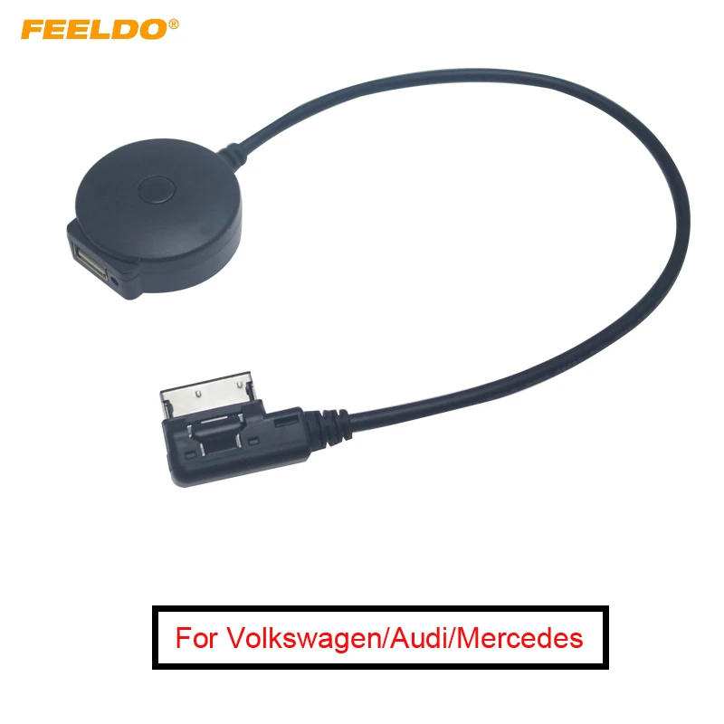 

FEELDO Car Radio Media In MDI/AMI Bluetooth 4.0 USB Cable charging Adapter for Mercedes Benz Audio AUX Cable #AM6215