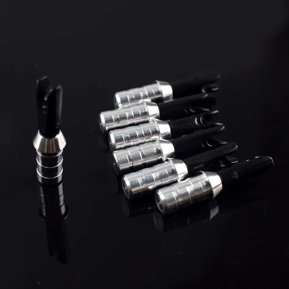 알루미늄 화살 노크 테일 보호 양궁 화살 사냥 용 50 PCS ID 4.2mm ID6.2mm, 못 박는 화살 노크 핀
