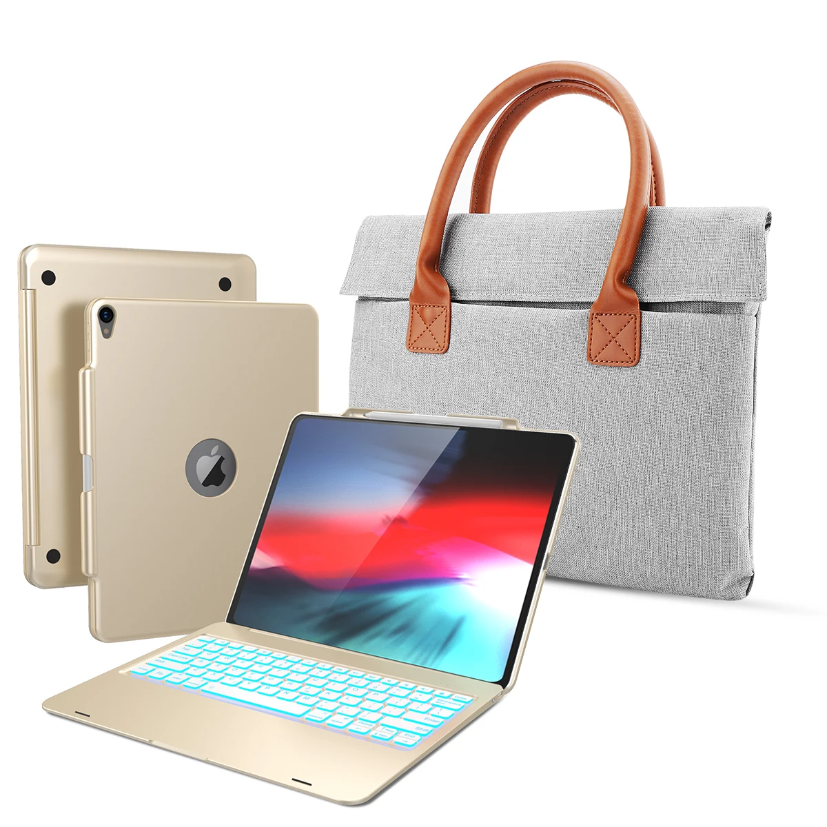 3 Чехол с клавиатурой США для iPad Pro 12,9, bluetooth-клавиатура, чехол для планшета, набор протекторов с 13 дюймовыми универсальными сумками для планшетов и ноутбуков - Цвет: 3