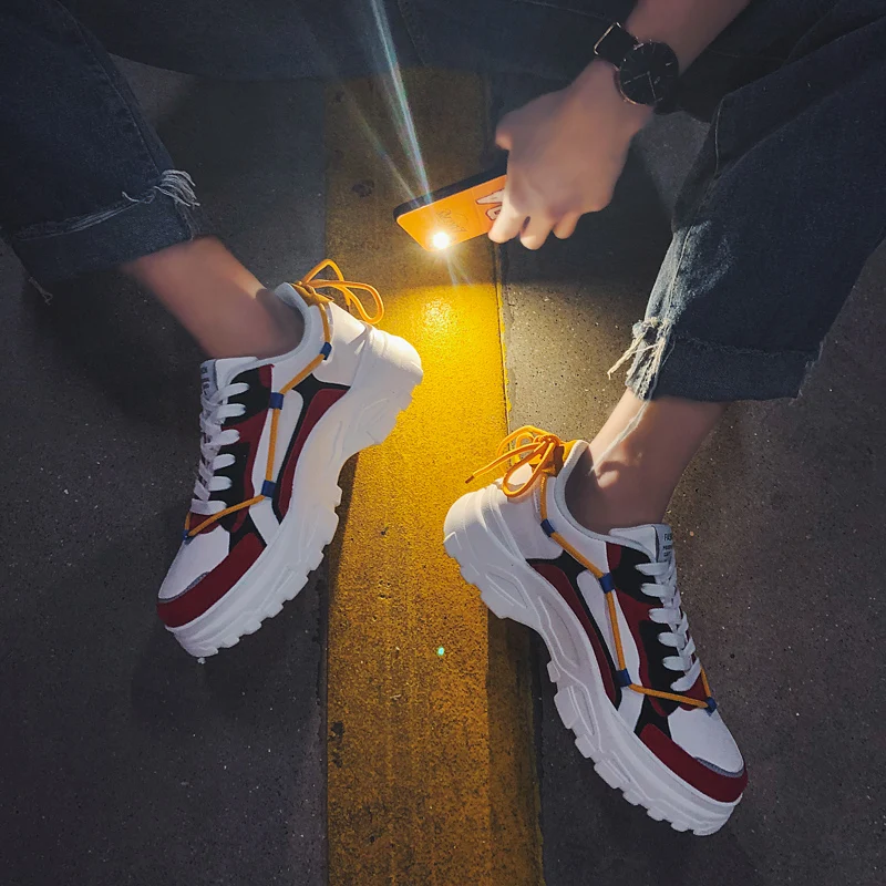 Кроссовки для папы легкие дышащие мужские повседневные туфли zapatillas hombre повседневные tenis masculino мужские массивные спортивные туфли
