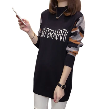 

of 2019, the new large yards dress fat sister hide belly show thin render unlined upper garment sweater in long sweater