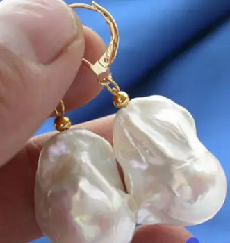

Jewelry Free Shipping WHITE KESHI REBORN PEARL EARRING