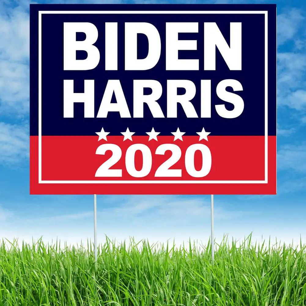 Двусторонний знак двора для поддержки президентов Biden 2020 | Дом и сад