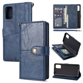 

for Samsung S20 Plus Retro Leather Wallet Case for Samsung Galaxy S20 Ultra S10 plus S10e Note 10 Plus PU Leather Flip Cover