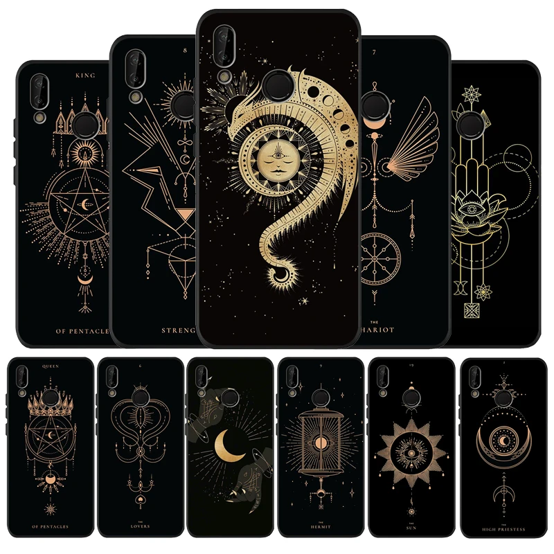 Чехол для телефона с изображением солнца и цветов змеи Луны Honor 8X 9 8 10 20 30 Lite Pro MATE