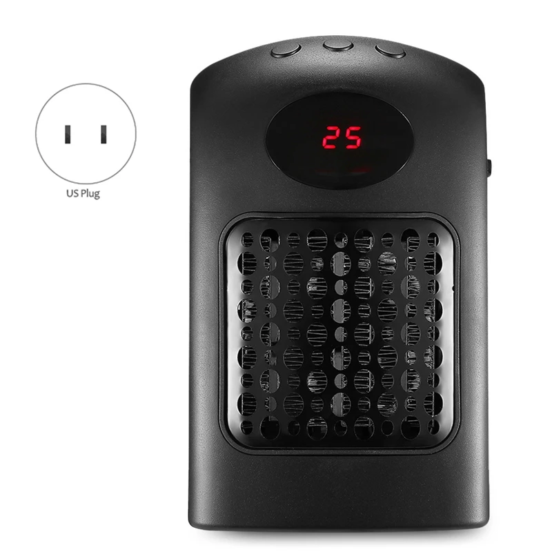 900W Electric Heater Desktop LED Display Timing Fan Heater Household Winter Warmer for Home/Office