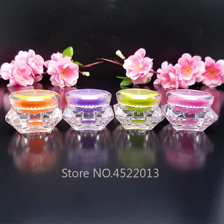 3g5g Empty Mini Portable Travel Cosmetic Cream Jar Pink/Green/Purple/Orange Sample Small Pot Beauty Makeup Tool | Красота и здоровье