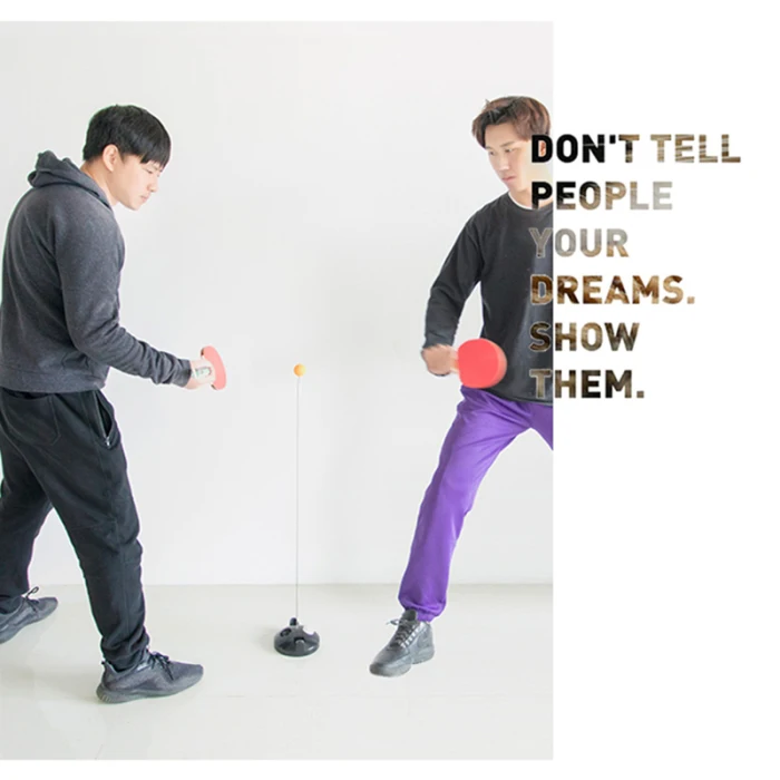 Bounce Flexible Shaft Table Tennis Training with Racket for Agility Relieve Pressure ENA88