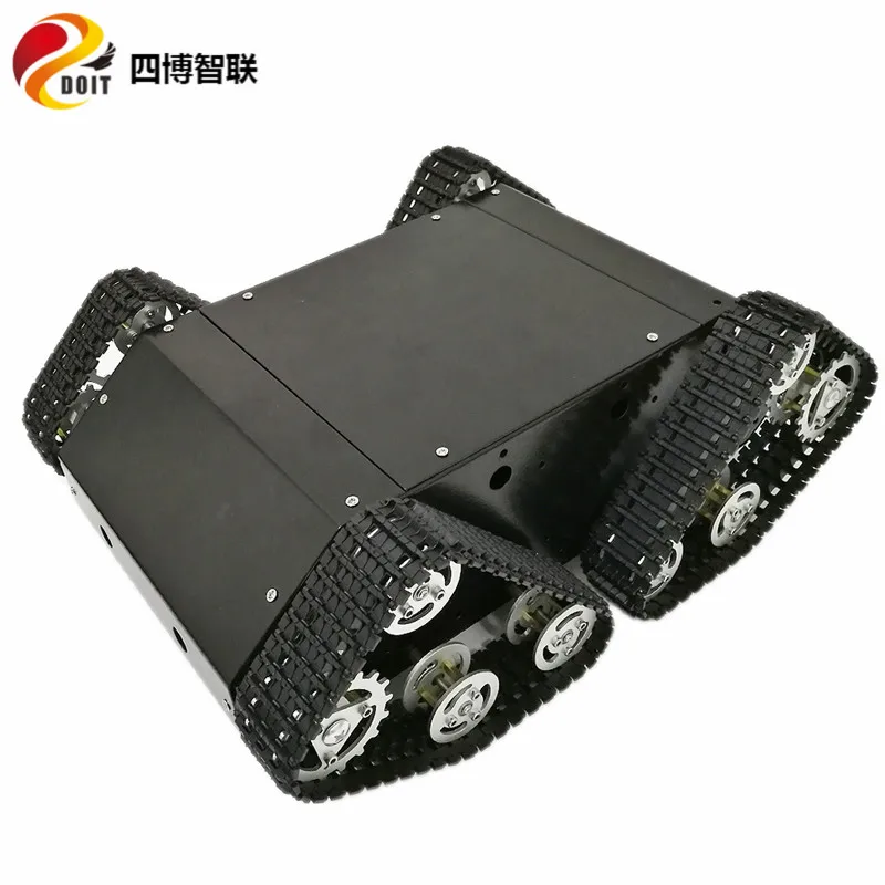 

SZDOIT Heavy Load Metal 4WD Tracked Smart Robot Tank Car Chassis Kit Shock Absorbing Crawler Robotic Platform High Torque Motor