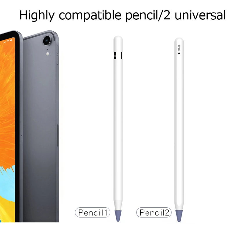 Цветной мягкий силиконовый совместимый для Apple Pencil 1 2 Чехол совместимый для iPad планшет стилус защитный чехол