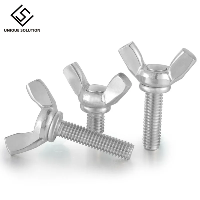 304 Stainless Steel Wing Bolt Set M8x20 Hand Twist Screw Butterfly Screw Sets