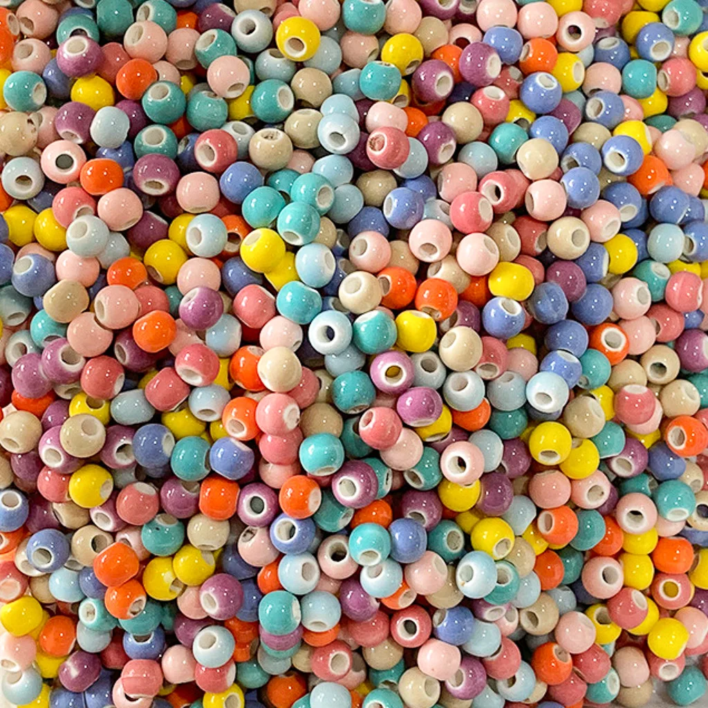 6 #8 # Candy Farbe Leopard Gradienten Keramik Lose Perlen Gemischt DIY Tasche Handgemachte Materialien # TMT01 – Detail 5