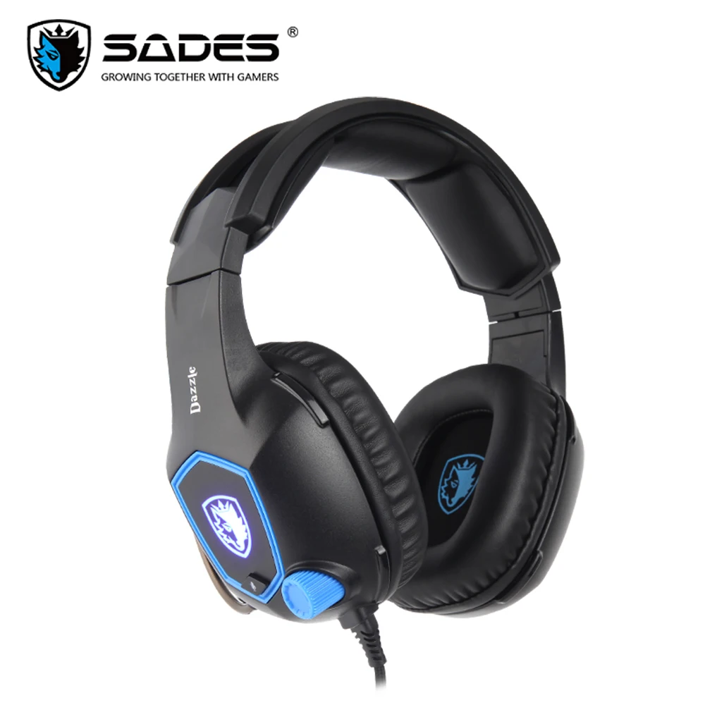 SADES Dazzle Игровые наушники, головной гарнитур USB Виртуальный 7,1 объемный звук Мягкая повязка для ПК/ноутбука/геймера
