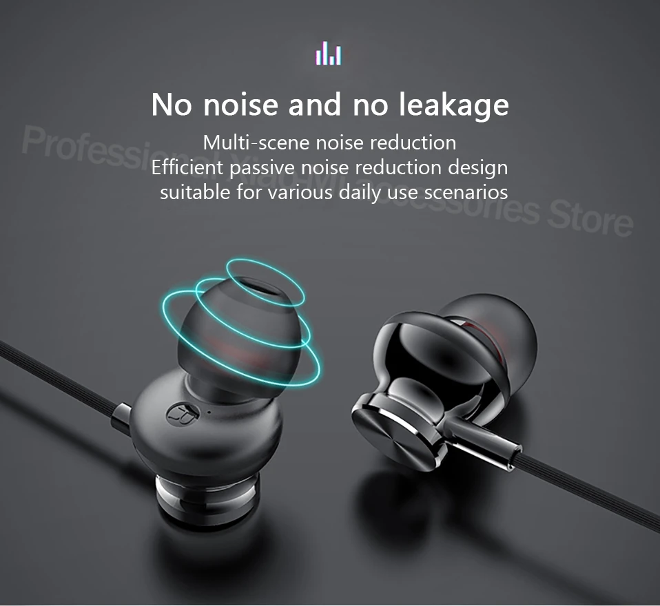 Magnetic Earphone 3.5mm Digital Audio Metal Bass Headset With Mic Headphone Stereo 3D HiFi Sound Sport Earbuds For Xiaomi iPhone