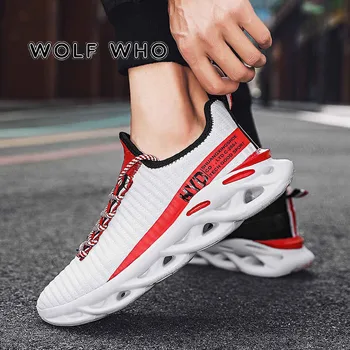 

2020 Couple Sneakers for Men Lace Up Platform Shoes Fly Weaving Summer Men's Sneakers Ultralight Casual Shoes Hollow Walking X1