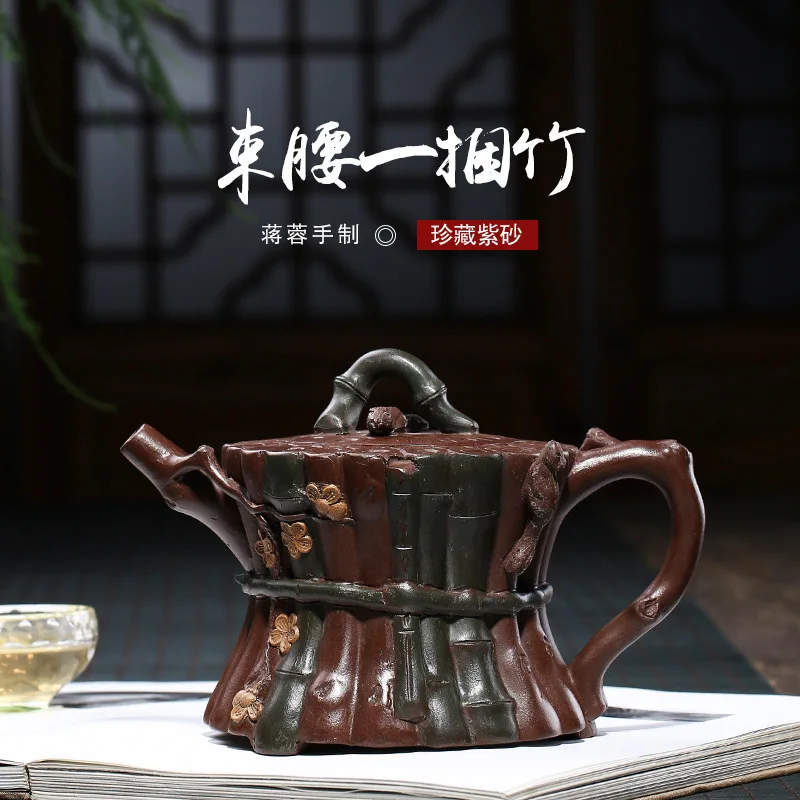 

Creative bamboo style teapots Authentic Yixing Zisha teapot Chinese kungfu purple clay tea pot for brewing rock tea
