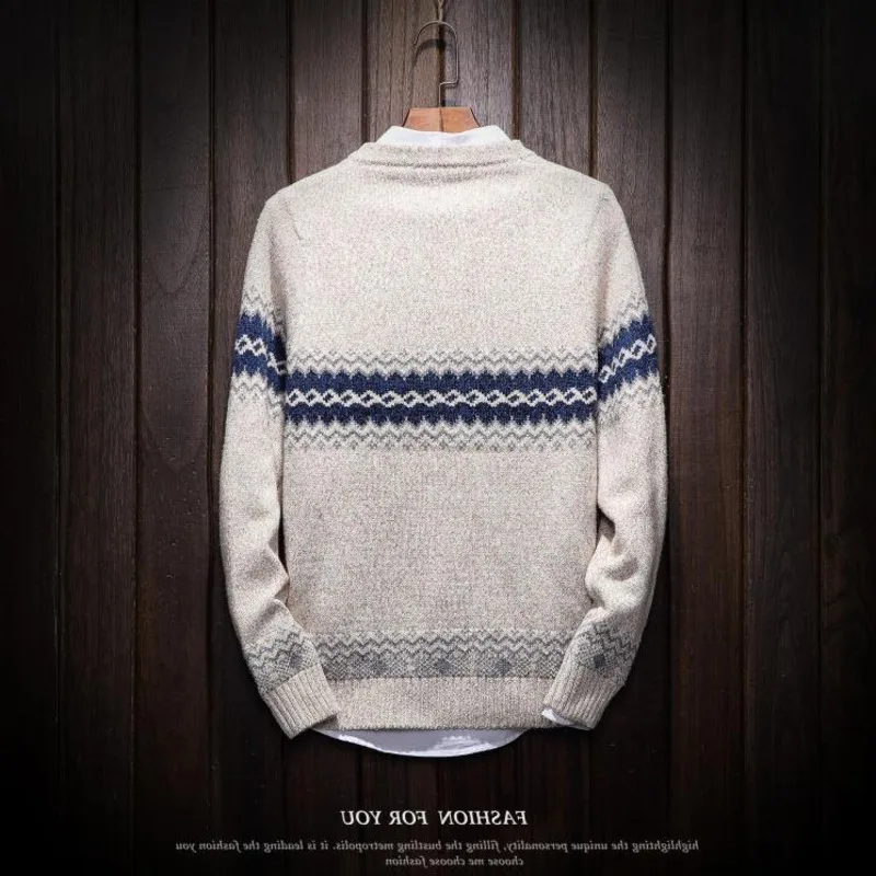 Ceny Zimowy Sweter męski ciepła moda na co dzień dziergany Sweter człowiek dziki luźne Sweter w dużym rozmiarze mężczyzna Sweter ubrania M 6XL