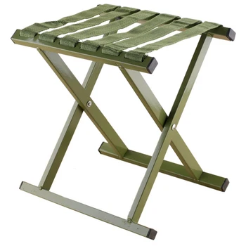 

Green Folding Stool Outdoor Sports Fishing Folding Mazar Aluminum Material Stool
