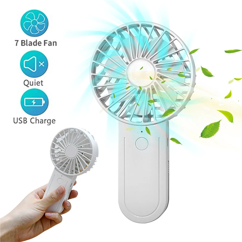Portable Handheld Fan USB Charge Fan Speed Adjustable 3 Speed Hanging