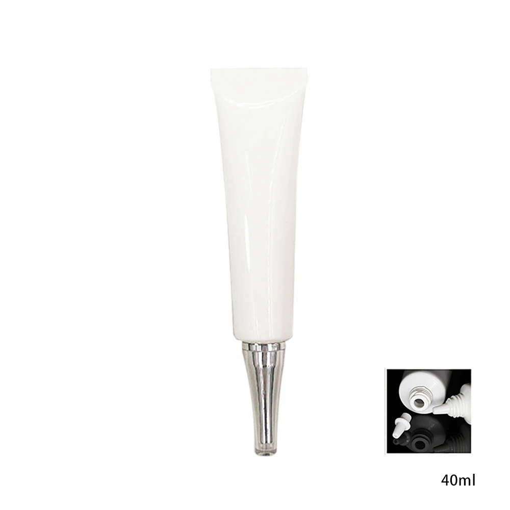 Empty 40g cream soft tube containers, 100pcs white eye cream cosmetic tube with cap