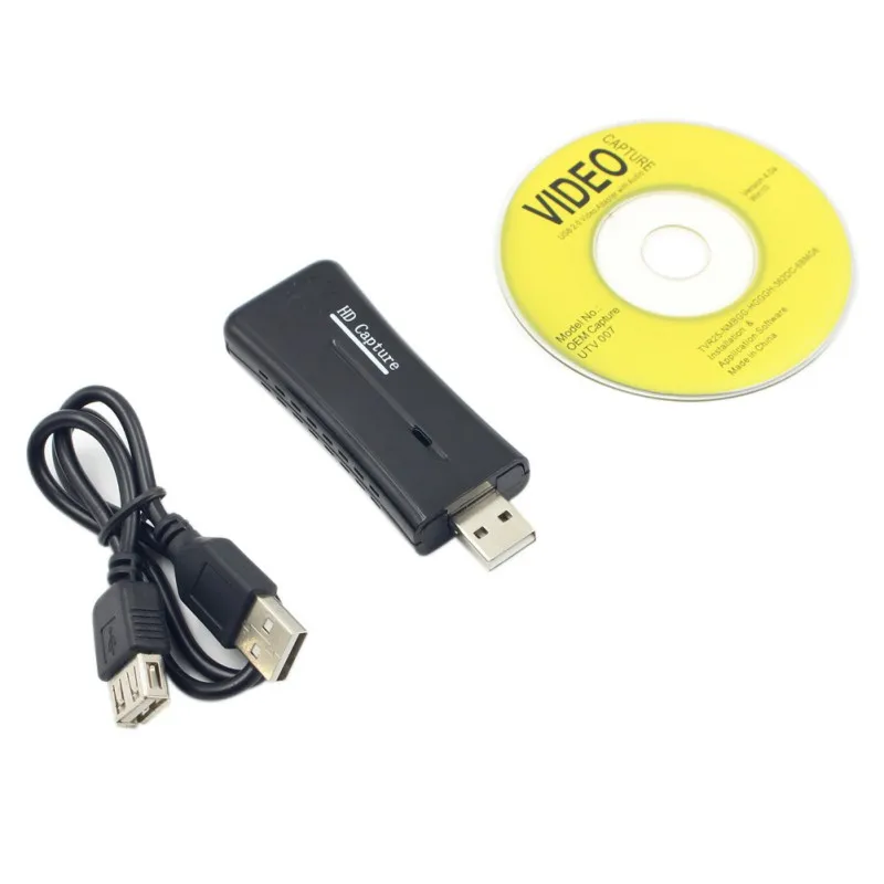 Портативная мини-usb 2,0 порт Карта видеозахвата HD 1 способ HDMI Карта видеозахвата для компьютера Windows XP - Цвет: Черный