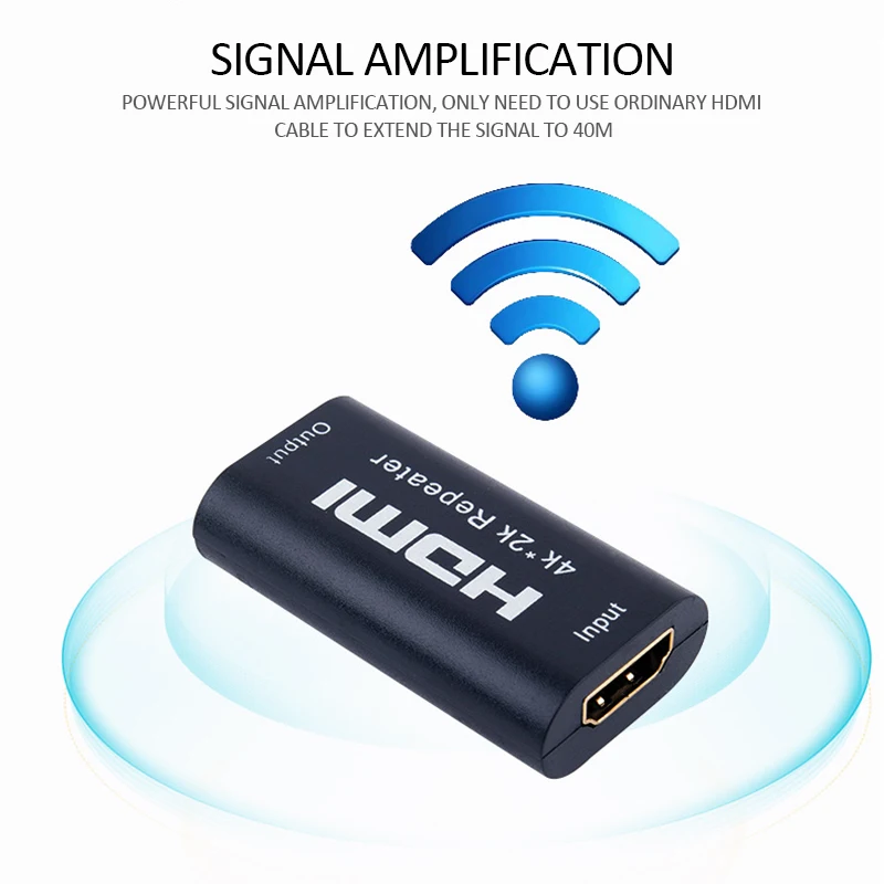 HDMI ретранслятор наполнитель позолоченный 4K* 2K HDMI адаптер Усилитель сигнала более 4,95 Гбит/с HDMI удлинитель TSLM1