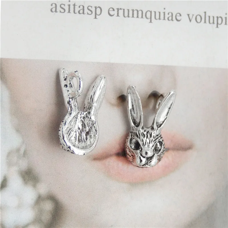 Julie Wang 20pcs Alloy Tiny Rabbit Charms Antique Silver Color Bunny Animal Pendant Necklace Bracelet Jewelry Making Accessory | Украшения