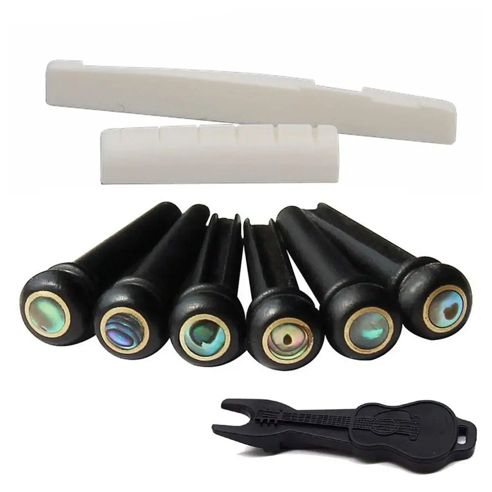 Новинка 6 струнных акустических гитар костяной мост седло и гайка шт эбеновые