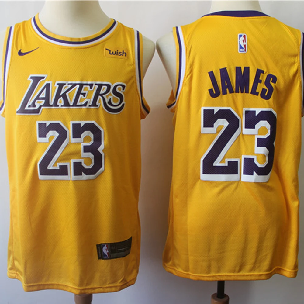 wish Edition LeBron James #23 Los Angeles Lakers Basketball Jerseys Stitched 