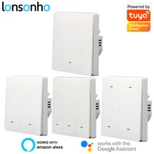 

Lonsonho Tuya Smart WiFi Switch EU UK 220V With/Without Neutral Wire Smart Life Wireless Light Switch Support Alexa Google Home